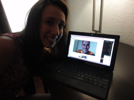 I got to skype with Josh for the first time since he's been gone!