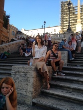 My tribute to Audrey Hepburn. Gelato on the Spanish Steps, just like in Roman Holiday.