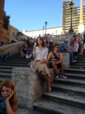 My tribute to Audrey Hepburn. Gelato on the Spanish Steps, just like in Roman Holiday.