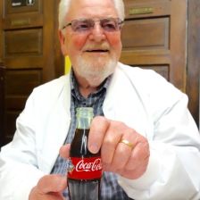 The still serve the nostalgic coca cola in glass bottles